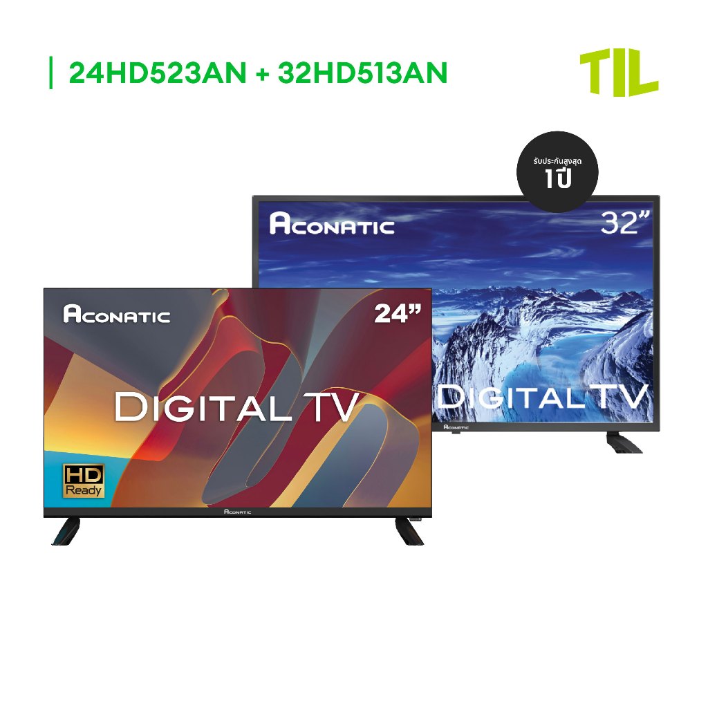 Aconatic LED TV HD แอลอีดี ดิจิตอลทีวี ขนาด 24 นิ้ว และ 32 นิ้ว (รับประกัน 1 ปี)