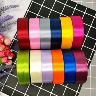 ริบบิ้นผ้า กว้าง 2.5 ซม [ม้วน 25 หลา] 📍มีสินค้าพร้อมส่ง📍 ริบ…