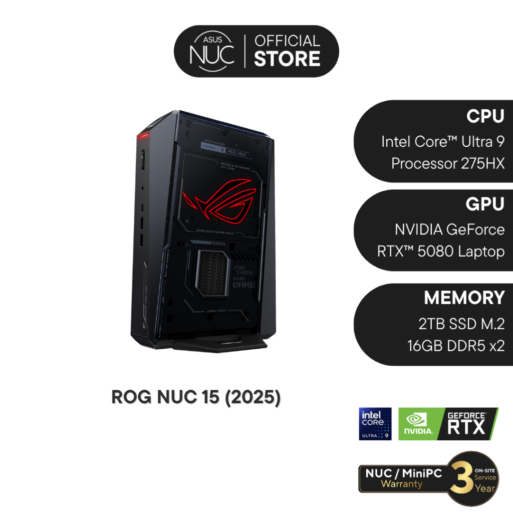 ROG NUC 15 Gaming Mini PC U9-275HX RTX5080 RAM 32GB DDR5 / 1TB Windows 11 Home