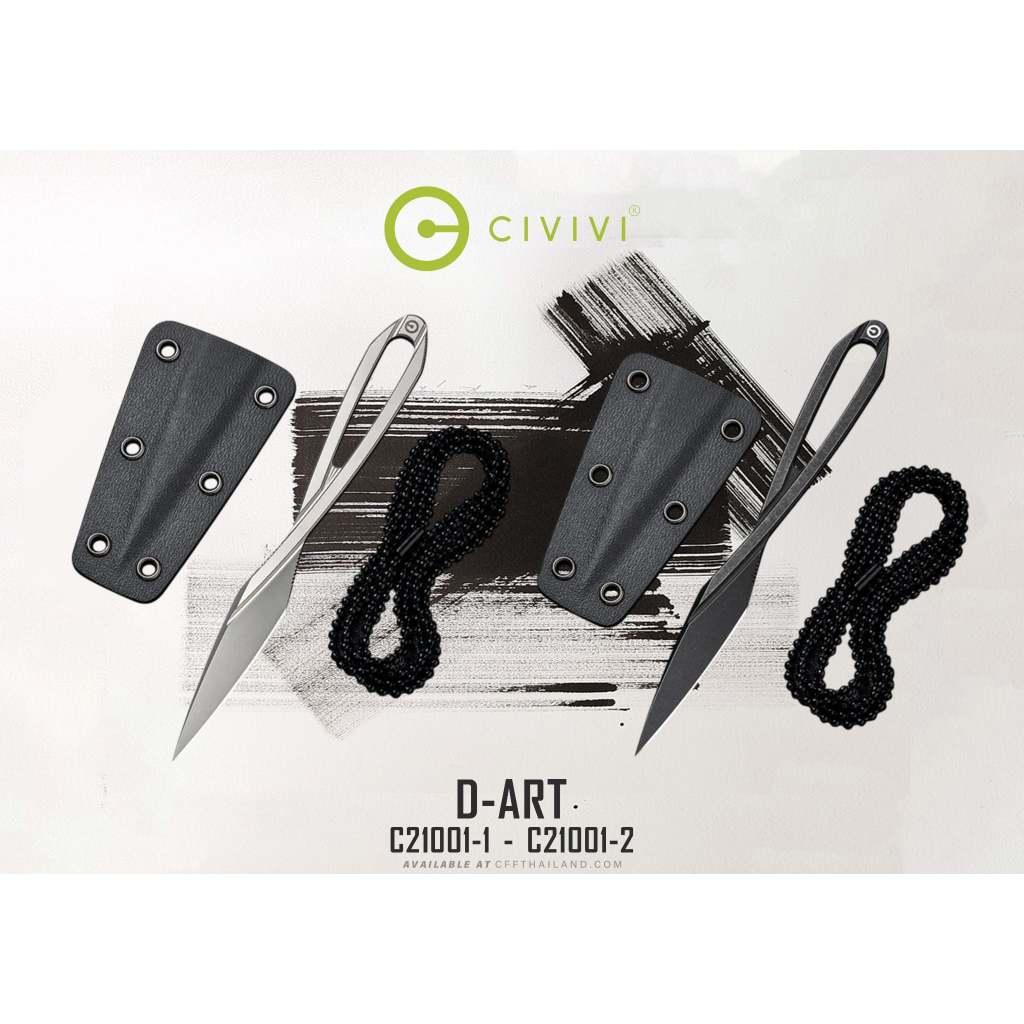 มีดพับห้อยคอ CIVIVI C21001-1 - C21001-2   D-Art
