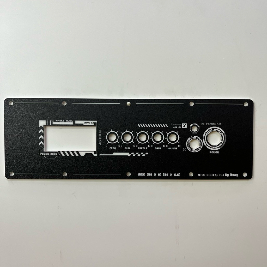 แผ่นเพลท MT21 Digital 004 สำหรับลำโพง DIY แผ่นสีดำ ผิวด้าน