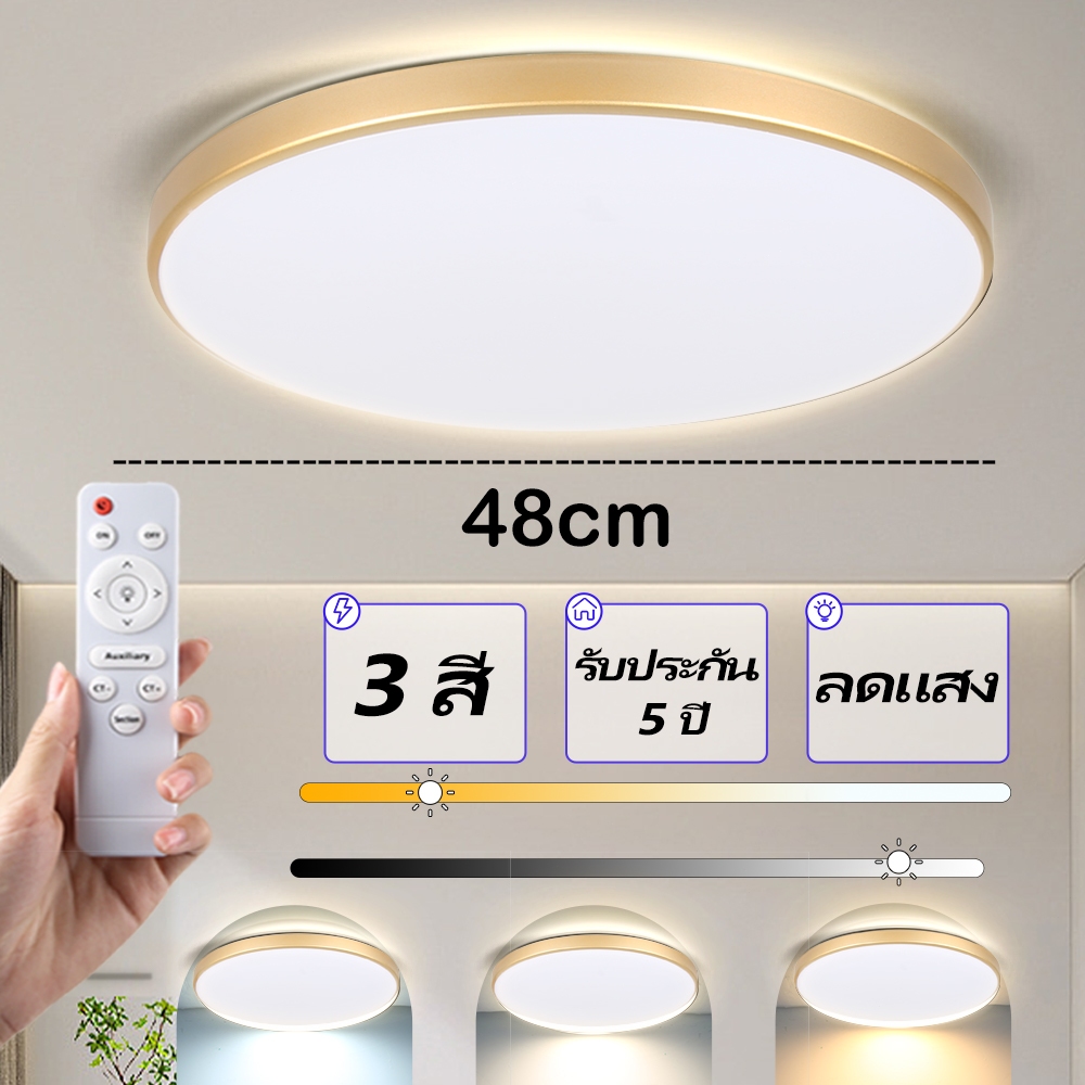 【จัดส่ง3วัน】โคมไฟเพดาน LED ไฟเพดาน กลม ติดตั้งบนพื้นผิว ไฟติดเพดาน 18W 30W สดใสสุดๆ โคมซาลาเปา โคมไฟห้องนอน 220Vแสงสีขาว