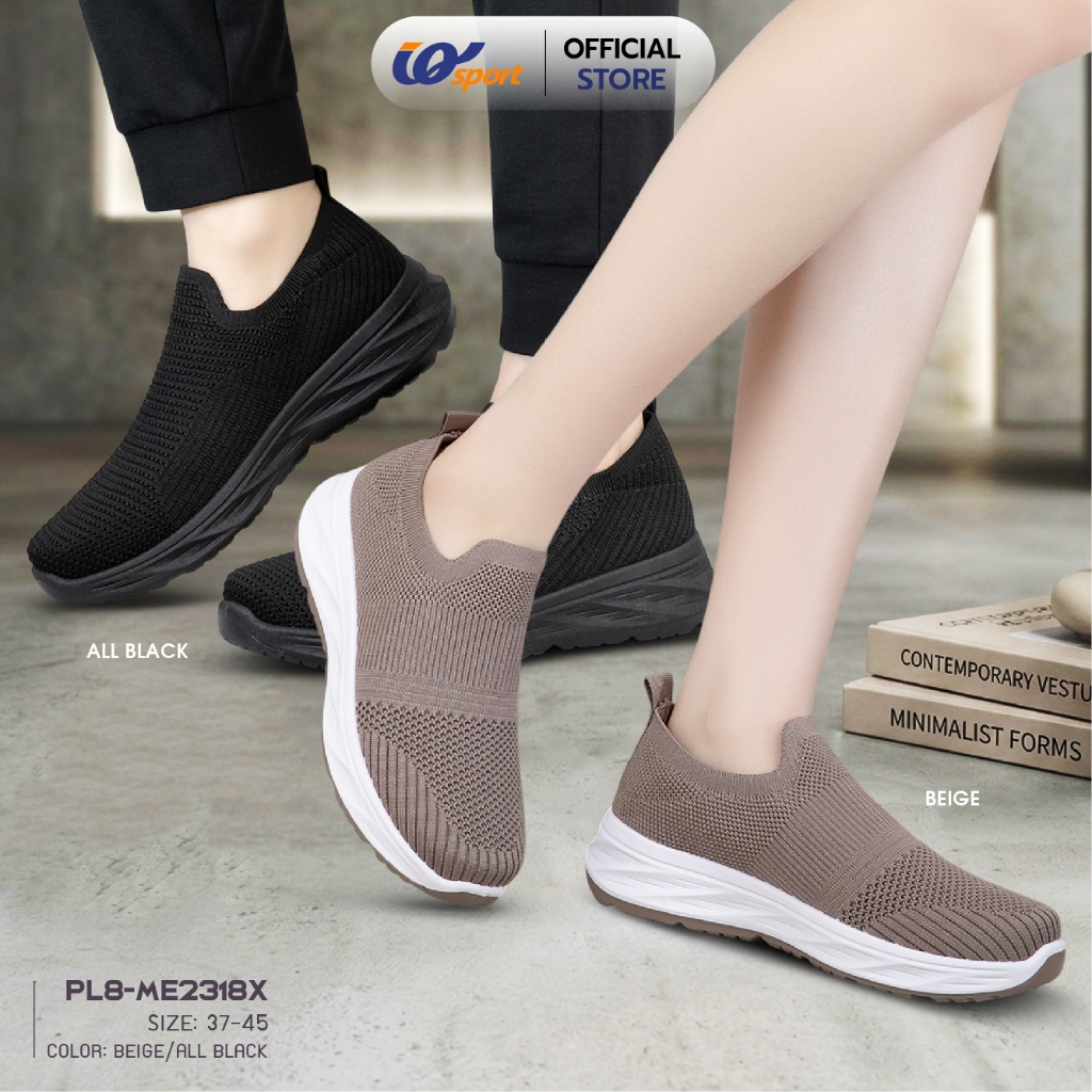 IQ SPORT รองเท้าผ้าใบผู้หญิงและผู้ชาย (Slip on)  รหัสPL8-ME2318X