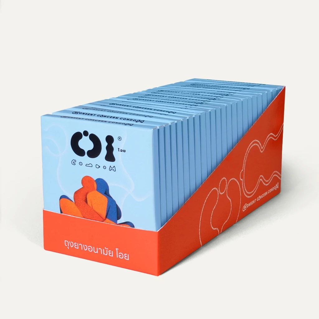 OI Condom 52mm ถุงยางอนามัย โอย [ 24 ชิ้น ]