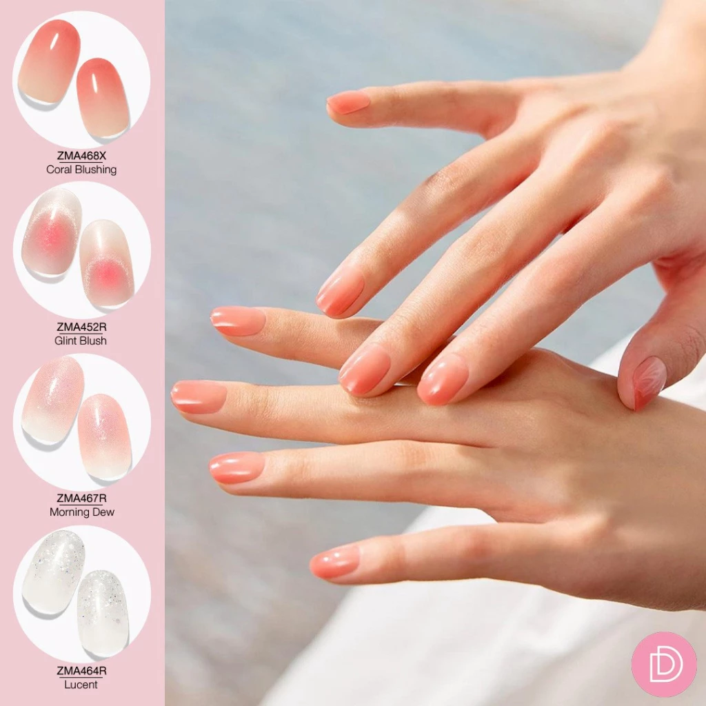 Dashing Diva แผ่นเจลติดเล็บ Glaze รุ่น ZMA452X-ZMJA051X จำนวน 1 กล่องมี 30 เล็บ (ใช้คู่กับเครื่องอบเล็บ)