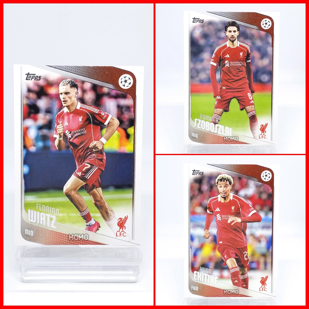 การ์ดบอล ลิเวอร์พูล Wirtz Ekitike Szoboszlai 2026 Topps UCC Liverpool