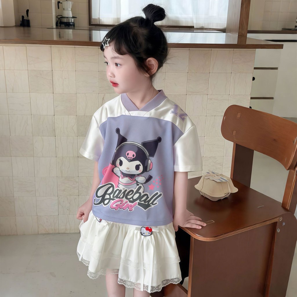 Beryl kids🌸เสื้อผ้าเด็กสาวแฟชั่น🎀เสื้อยืดแขนสั้นเด็กผู้หญิง การ์ตูนน่ารัก หวานและเย็นสบาย ฤดูร้อน สไตล์เกาหลี รูปที่ 2