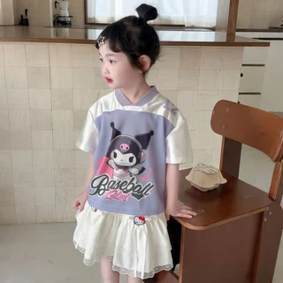 Beryl kids🌸เสื้อผ้าเด็กสาวแฟชั่น🎀เสื้อยืดแขนสั้นเด็กผู้หญิง การ์ตูนน่ารัก หวานและเย็นสบาย ฤดูร้อน สไตล์เกาหลี