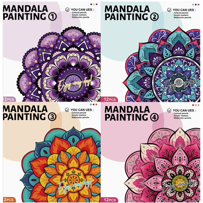 Mandala สำหรับระบายสี (สินค้าพร้อมส่งจากไทย)