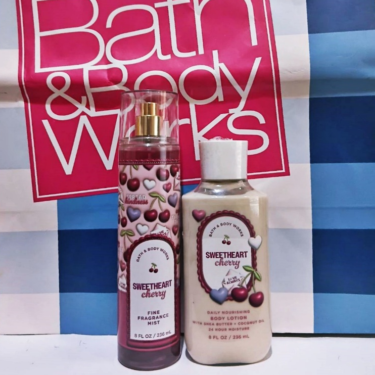 เข้าใหม่ Bath & Body Works Sweetheart Cherry ของแท้ 100% ขวดใหญ่