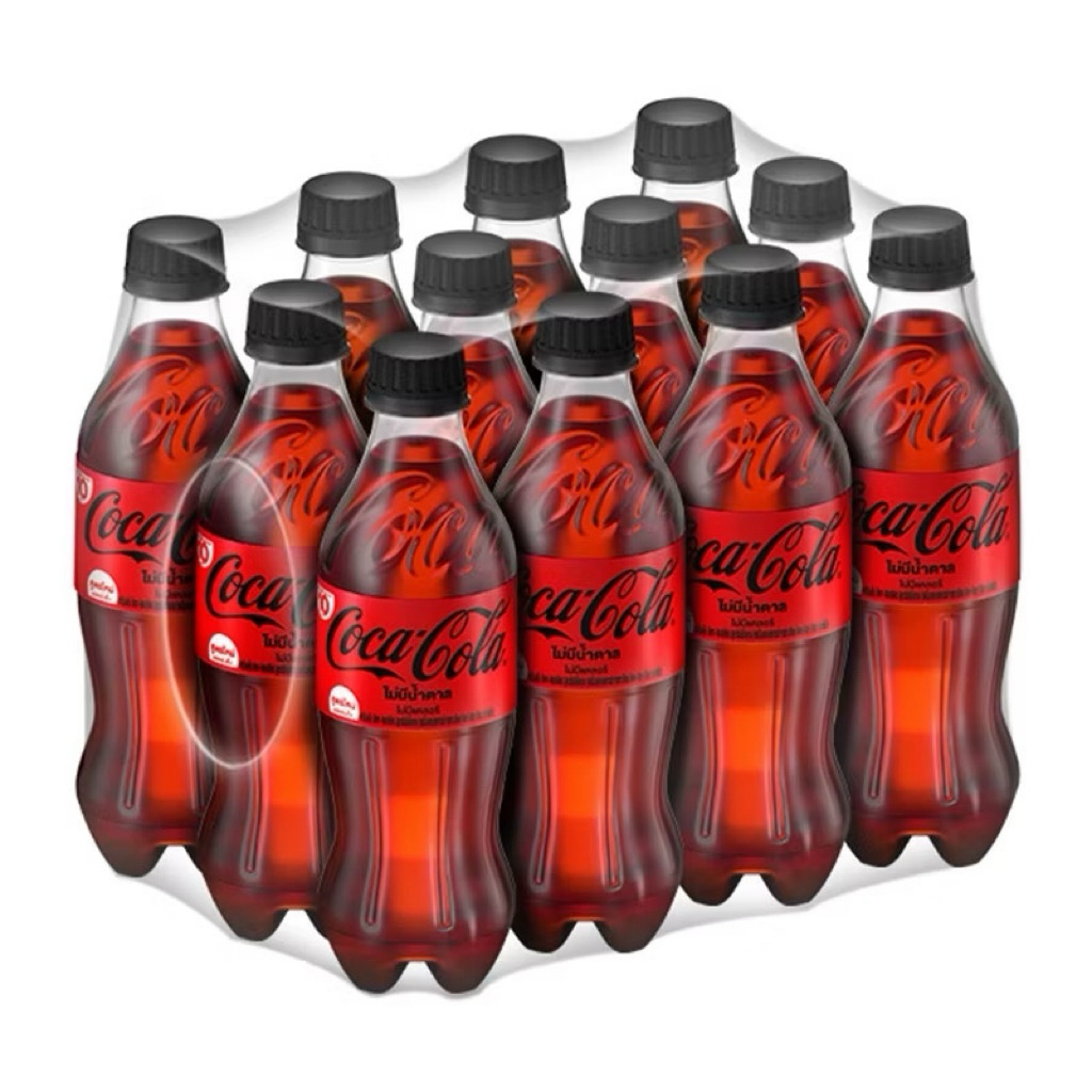 Coca Cola Zero Sugar โค้ก น้ำอัดลม สูตรไม่มีน้ำตาล ขนาด 330 มล. x 12 ขวด