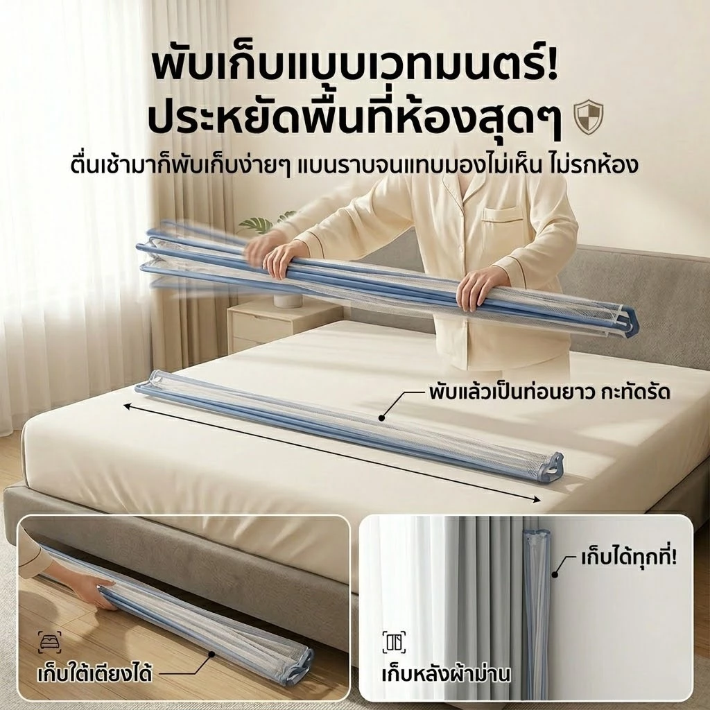 Sunfay มุ้งพับกันยุง 2/3/3.5/4/5/6 ฟุต thumbnail 6