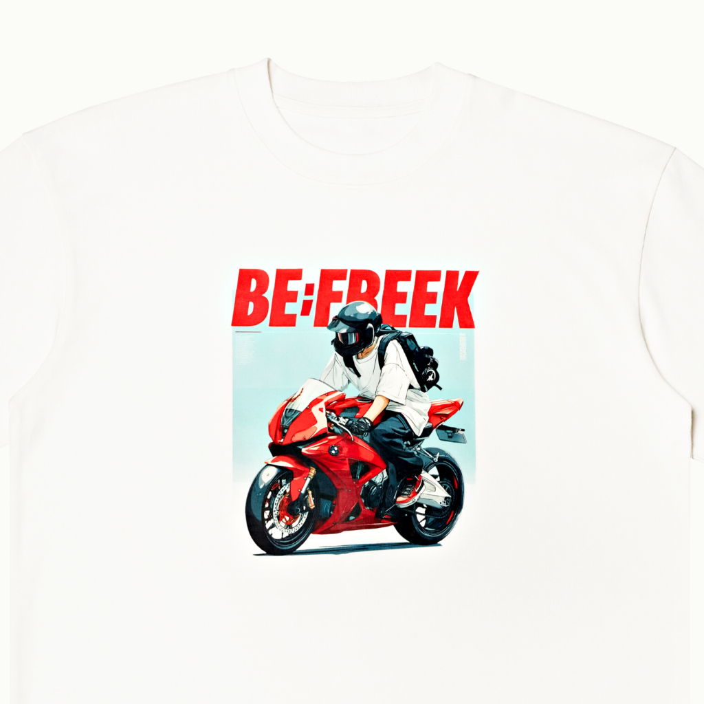 BE;FREEK x HATEBERRY GO GO! BIKER WHITE ORIGINAL T-SHIRT LIMITED รูปที่ 2