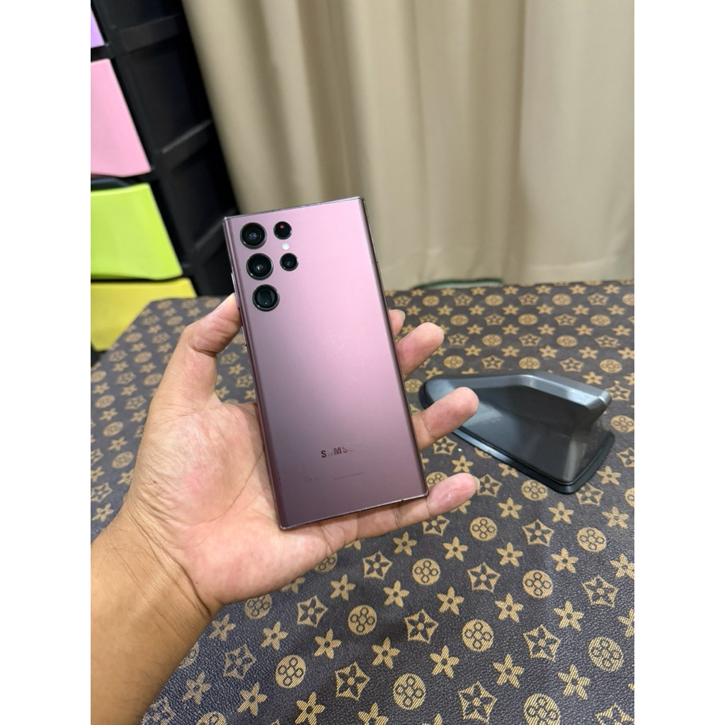 Samsung S22 Ultra 5G 512GB Ram 12GB Burgundy จอแท้ กล้องสวย การใช้งานปกติ สอบถามได้คัฟ