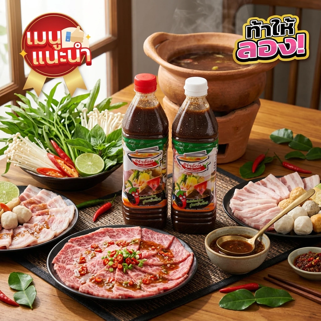 ✅แจ่วฮ้อนน้ำซุปแจ่วฮ้อนบ้านสวนโนนสะอาด น้ำซุป+น้ำจิ้มสูตรดั้งเดิม ต้นตำหรับแจ่วฮ้อนสูตรเข้มข้น อร่อย แซ่บขนาด 400ml ✅