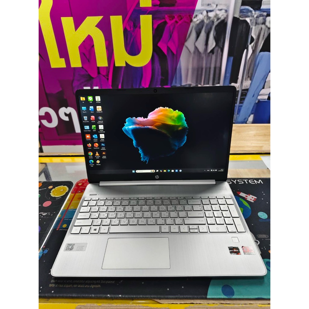 NOTEBOOK (โน้ตบุ๊ค) HP 15S-EQ2068AU (SILVER) ตัวเครื่องสวย