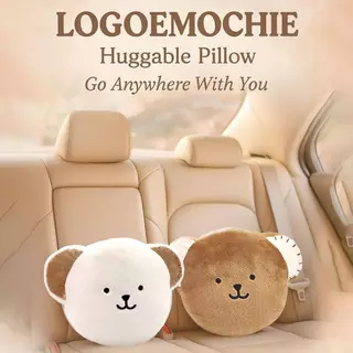 Teddy House : หมอนหน้าหมี Logoe Moji หนุนหลัง ผ้านุ่ม แสนน่ารัก หมอนน่ารักสุดคิ้วส์ ของขวัญ