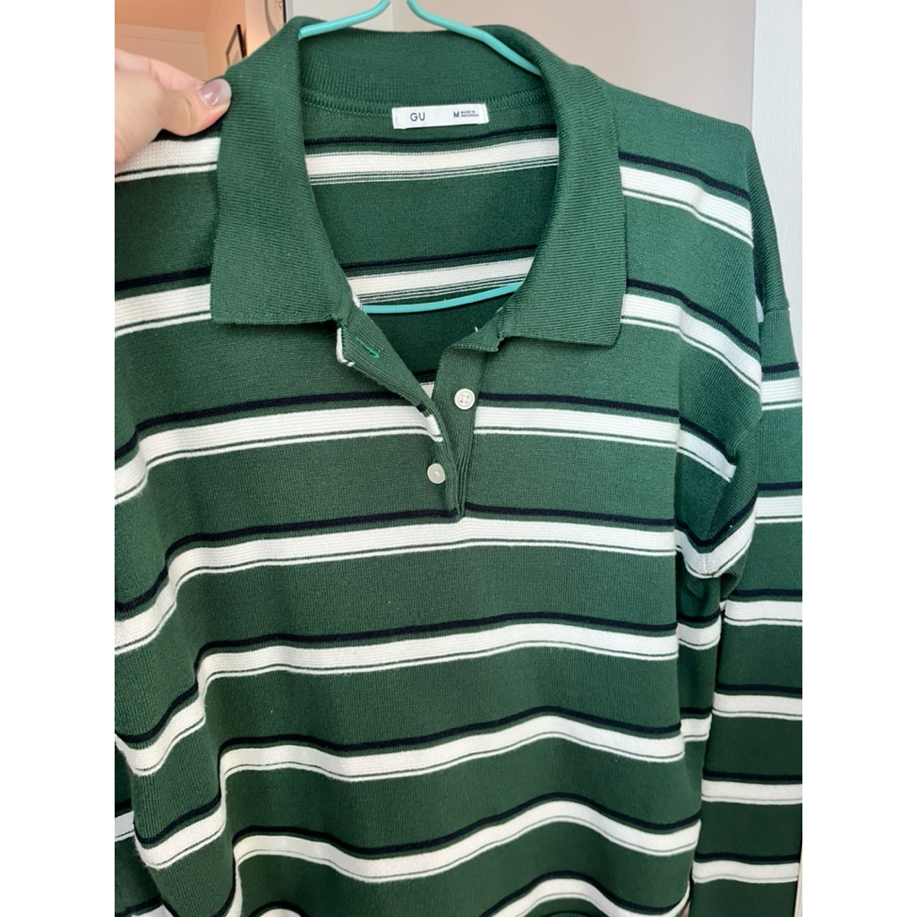 เสื้อคอปกแขนยาว GU ญี่ปุ่น