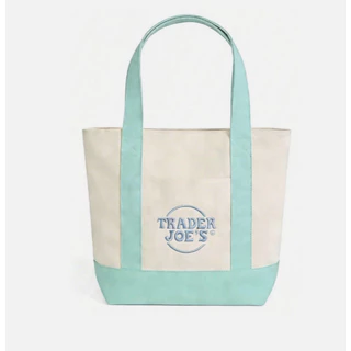 🆕พร้อมส่ง🎀 กระเป๋าผ้าสุดฮิต Trader Joe's Canvas Tote Navy💦/ Green ☘️/ Cheese bag/Mini Pastel/ Coffee Bean ของแท้💯 🇺🇸