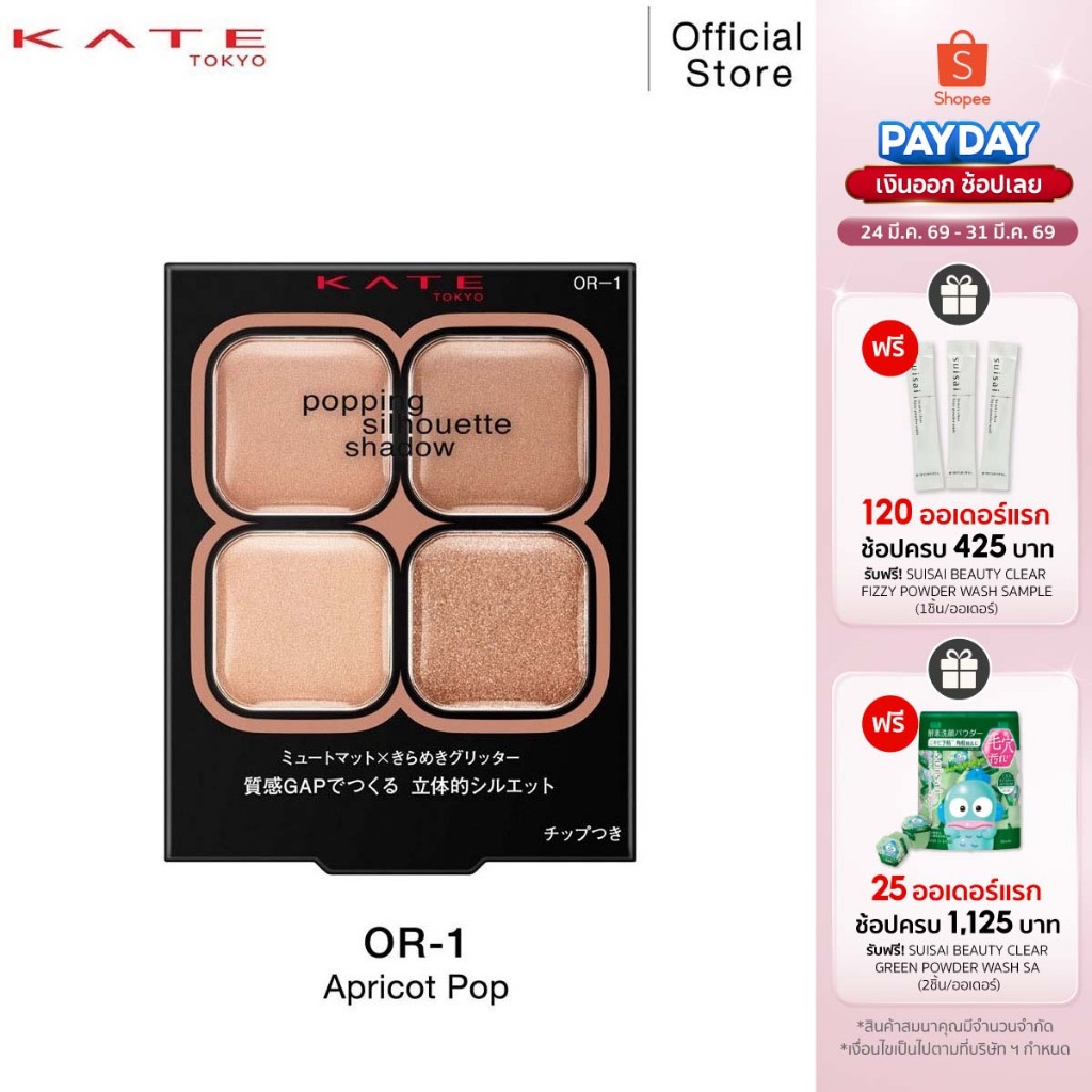 KATE อายแชโดว์พาเลท POPPING SILHOUETTE SHADOW