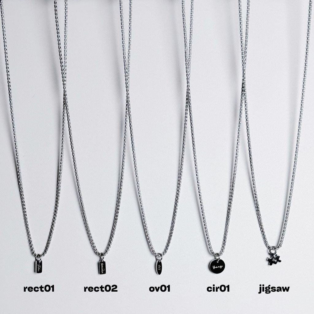 ”สร้อยคอจี้เลเซอร์ mini collection” แจ้งค.ยาว,คำและฟอนต์ในหมายเหตุ⚠️ สร้อยจี้สแตนเลส สร้อยคอสลักชื่อ สร้อยสั่งทำ ราคา ถูกที่สุด ดีลบีเคเค
