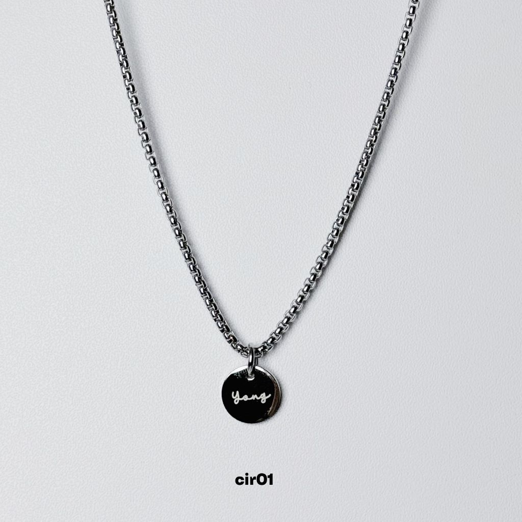 ”สร้อยคอจี้เลเซอร์ mini collection” แจ้งค.ยาว,คำและฟอนต์ในหมายเหตุ⚠️ สร้อยจี้สแตนเลส สร้อยคอสลักชื่อ สร้อยสั่งทำ ราคา ถูกที่สุด ดีลบีเคเค แกลเลอรีภาพที่ 7