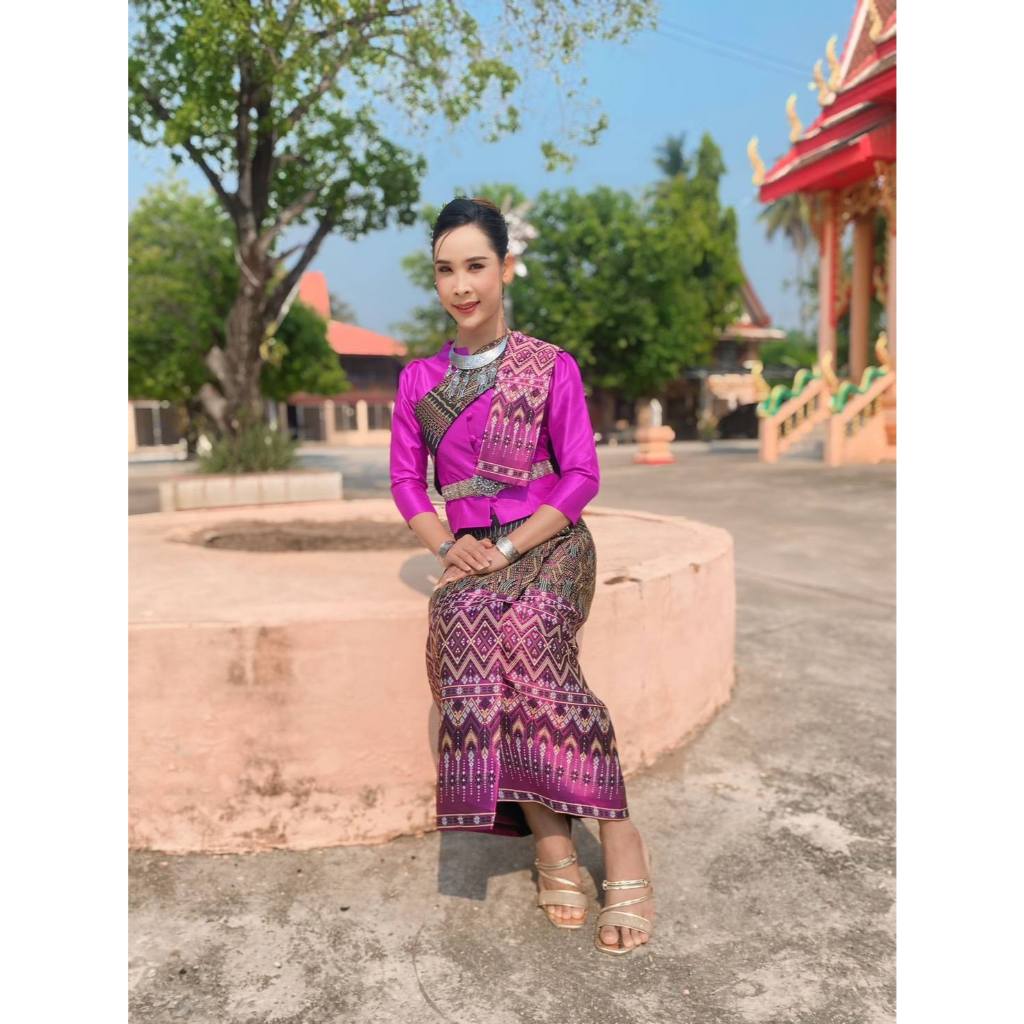 ชุดผ้าไทยไหมหม่อน เสื้อไหมหม่อน เสื้อไทยจิตรลดา   ราคาถูก