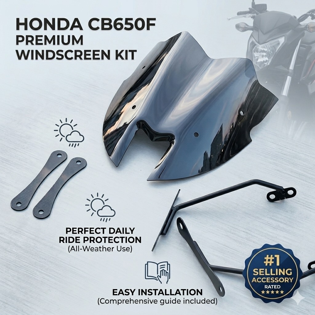 ชิวแต่ง+ขา ทรงนิยม original CB650F Honda CB650F พร้อมขายางรอง สีสโม๊ค ทรง sport