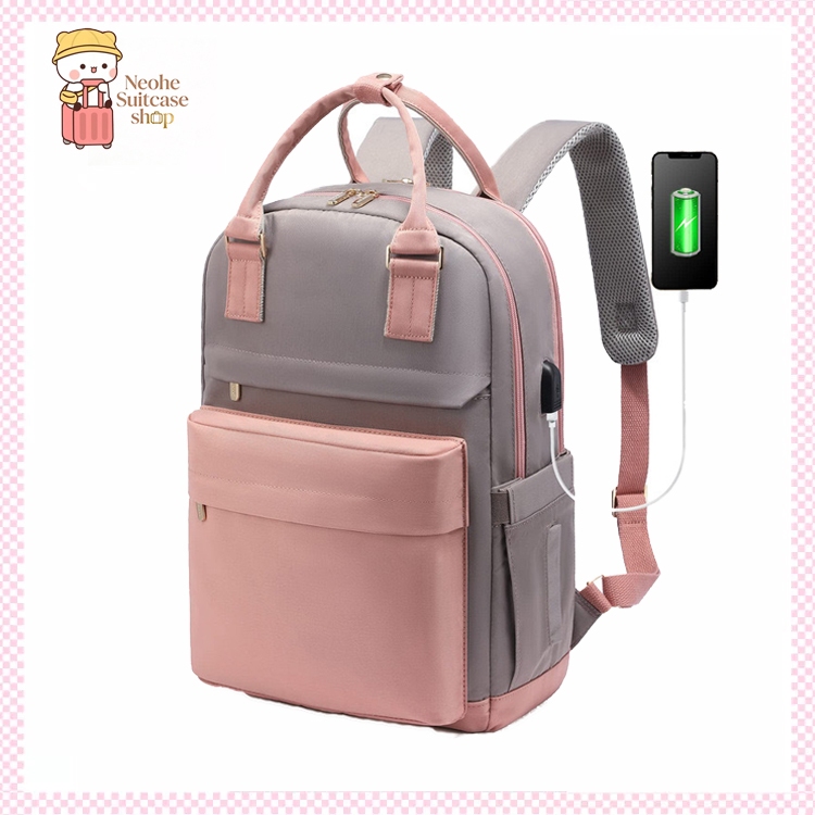 🎒 สันทนาการเดินทางอเนกประสงค์กระเป๋าเป้สะพายหลัง กระเป๋าใส่โน้ตบุ๊กความจุขนาดใหญ่ สไตล์เกาหลี