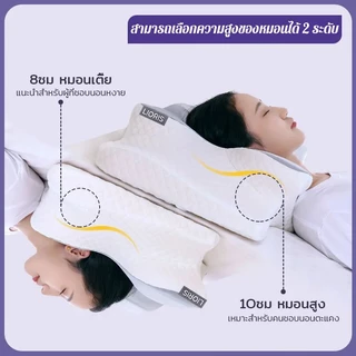 LIORIS หมอนสุขภาพ หมอนเมมโมรี่โฟม รองรับสรีระคอบ่า ทรงผีเสื้อ หมอนหนุนแก้ปวดคอ การนอนหลับลึก