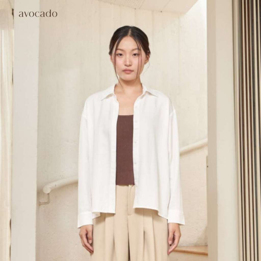 avocado - Tenderly Oversize Shirt เสื้อเชิ้ตแขนยาว เนื้อผ้าเบาสบาย แต่ไม่โปร่ง