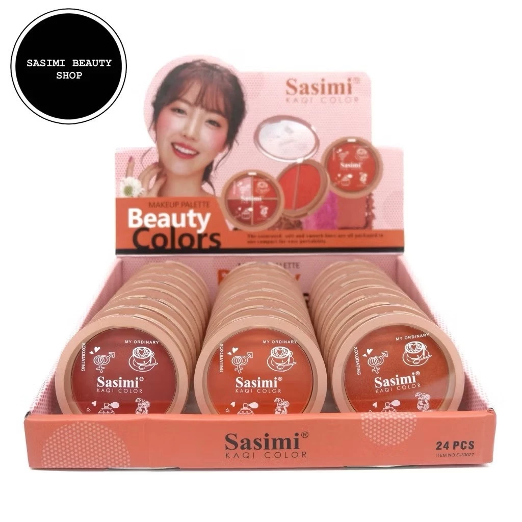 Sasimi Colors Blusher Palette พาเลทบลัชออน สีสันสดใส แมทต์และชิมเมอร์ 6สี
