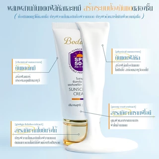 Bodana กันแดด SPF50+ PA++++ เนื้อเซรั่มเบา ซึมไวไม่มัน ใช้ได้ทุกวัน แพ้ง่ายโอเค