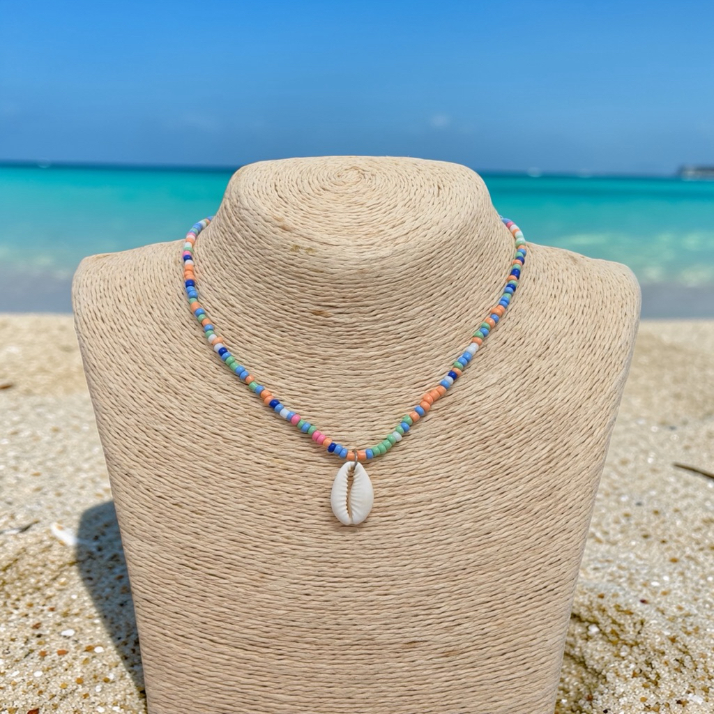สร้อยคอลูกปัดเปลือกหอย 9฿  🐳 ใส่ไปทะเลใส่ง่าย แมตช์ได้กับทุกชุด 🏝️ สินค้าพร้อมส่งไม่ค้างสต๊อก 🇹🇭