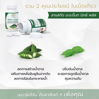 สารสกัด มะระขี้นก มิกซ์ พลัส น้ำตาลสูง ความดันสูง ไขมันสูง มือเท้าชา ตาพร่ามัว ( เรดาร์เฮิร์บ 60 แคปซูล )