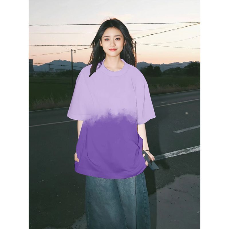 เสื้อยืดมัดย้อมสวยๆผู้หญิงมาใหม่ Oversize เสื้อผ้าสาวอวบไซส์ใหญ่ แฟชั่นเกาหลี เสื้อโอเวอร์ไซส์คนอวบทรงหลวมน่ารักๆ สีรุ้ง ราคา ถูกที่สุด ดีลบีเคเค แกลเลอรีภาพที่ 5