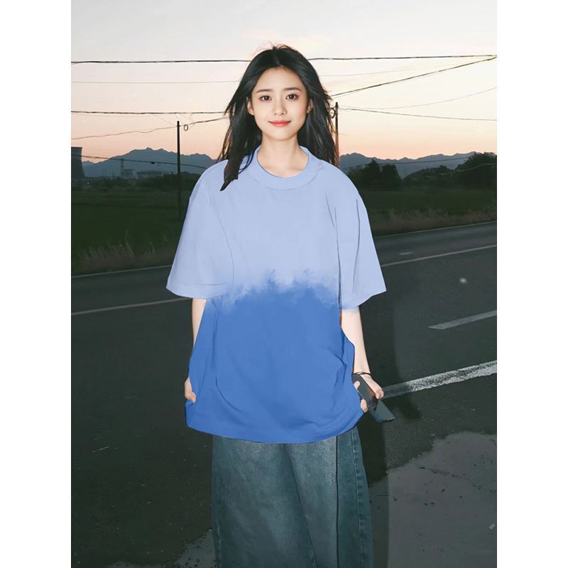 เสื้อยืดมัดย้อมสวยๆผู้หญิงมาใหม่ Oversize เสื้อผ้าสาวอวบไซส์ใหญ่ แฟชั่นเกาหลี เสื้อโอเวอร์ไซส์คนอวบทรงหลวมน่ารักๆ สีรุ้ง ราคา ถูกที่สุด ดีลบีเคเค แกลเลอรีภาพที่ 6