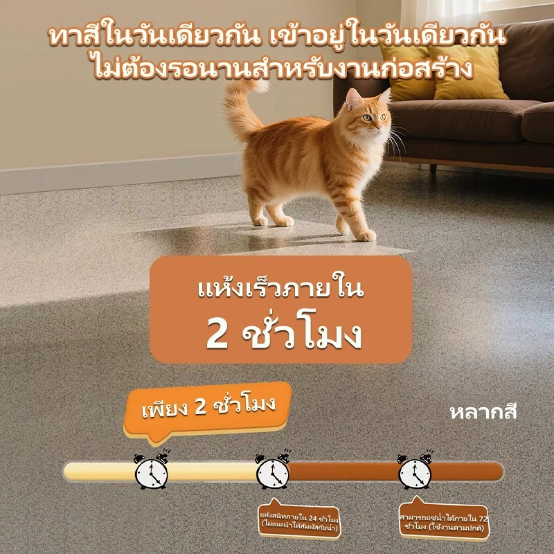 สีทาพื้นอีพ็อกซี่สำหรับพื้นปูน เคลือบทึบ คุณภาพดี กันลื่น ทนสึกหรอ ไม่ลอกล่อน มี 3 ขนาด 5KG/10KG thumbnail 6