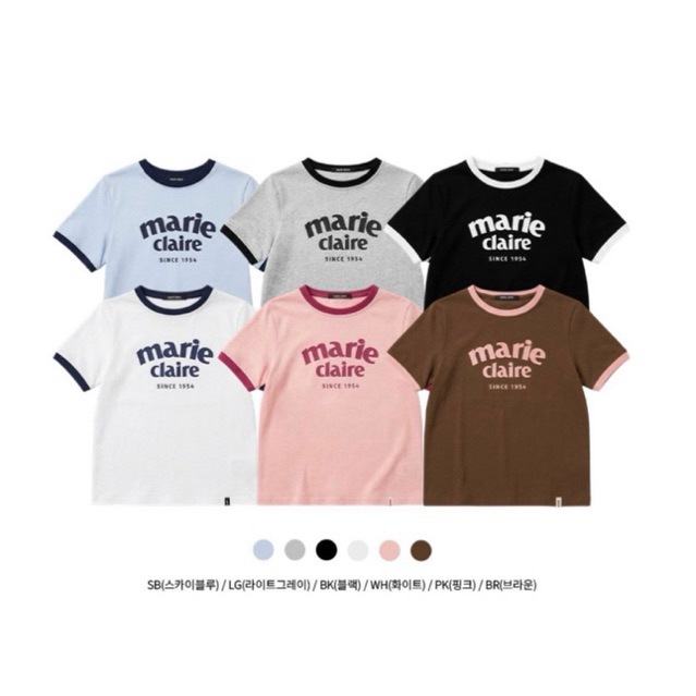 🛒พรีออเดอร์ เว็บส่ง 30/4 Marie Claire Marie Ringer short-sleeved T-shirt
