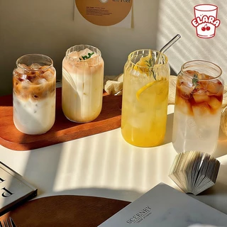 แก้วน้ำใสสไตล์มินิมอล 400/550ml แก้วกาแฟ แก้วน้ำเย็น แก้วคาเฟ่ ทนร้อนเย็น ดีไซน์สวย
