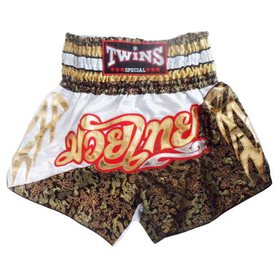 Twins Muay Thai Shorts White กางเกงมวยไทย