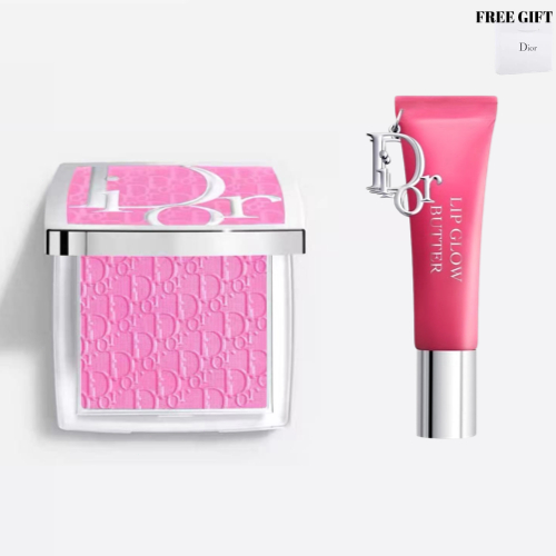 Dior Lip Glow Butter 10ml + Rosy Glow Blush 4.4g เซ็ต Dior ลิป Dior + บลัช Dior ผิวโกลว์ ของแท้