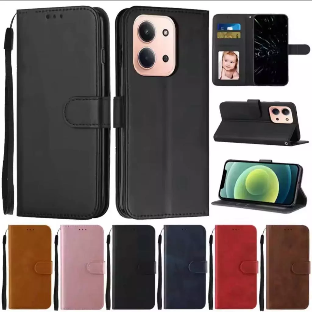 เคสแบบพับได้สำหรับ Xiaomi Redmi 15C POCO C85 เคสกระเป๋าหนัง ใส่บัตร ป้องกันโทรศัพท์ แม่เหล็กล็อค แถมสาย