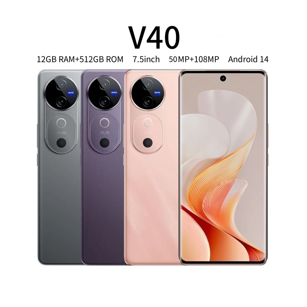 โทรศัพท์ V40 5G แรม12GB รอม512GB รองรับ 2 ซิมการ์ด รองรับแอพธนาคาร 6800mAh ชาร์จเร็ว 7.5นิ้ว สมาร์ทโฟนจอใหญ่
