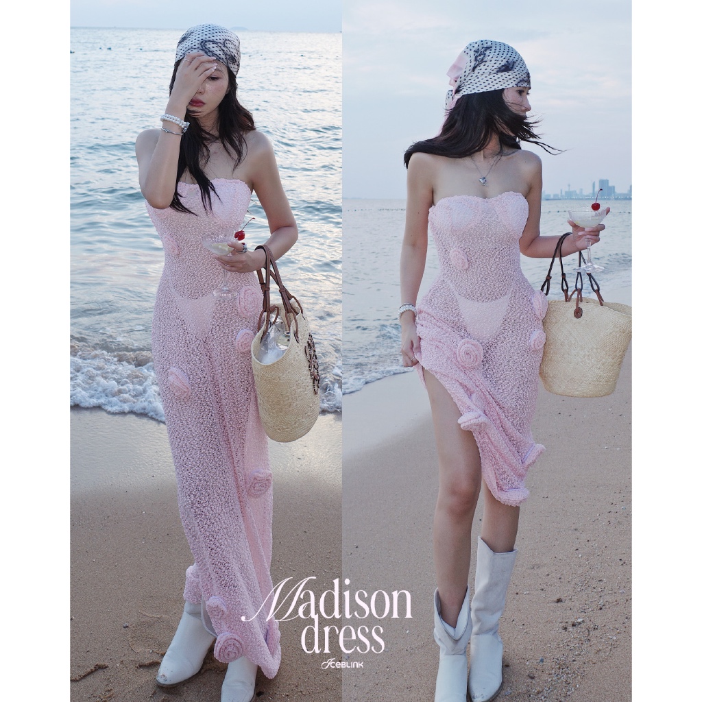 ICEBLINK | Madison dress เดรสเกาะอกซีทรู