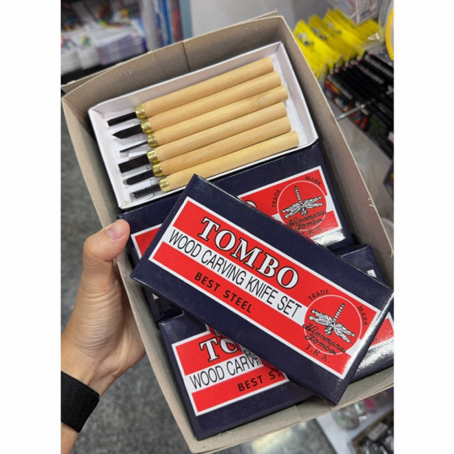 Tombo ชุดเครื่องมือแกะสลักไม้ Tombo 6ชิ้น