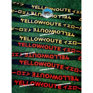 🔥รุ่นใหม่🔥ชุดเชือกแบน Yellow Route พร้อมตัวรั้งเชือกอลูมิเนียมอย่างดี ยาว 4.8 เมตร(พร้อมส่ง)