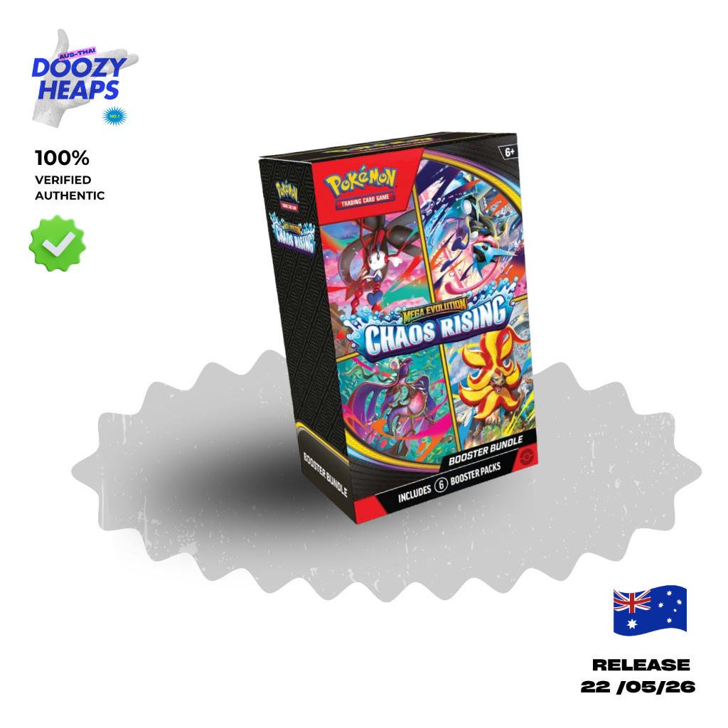 [🔥New] [ ของแท้ 100%🇦🇺 ] Pokemon TCG : Mega Evolution Chaos Rising Booster Bundle