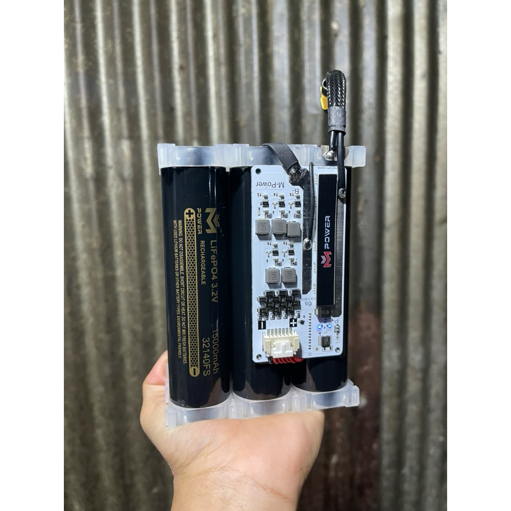 แบตเตอรี่ 6s1p 21v15 แอมป์ Bms30a+แอคทีพบาลานซ์ พร้อมใช้งาน 32140 Mpower