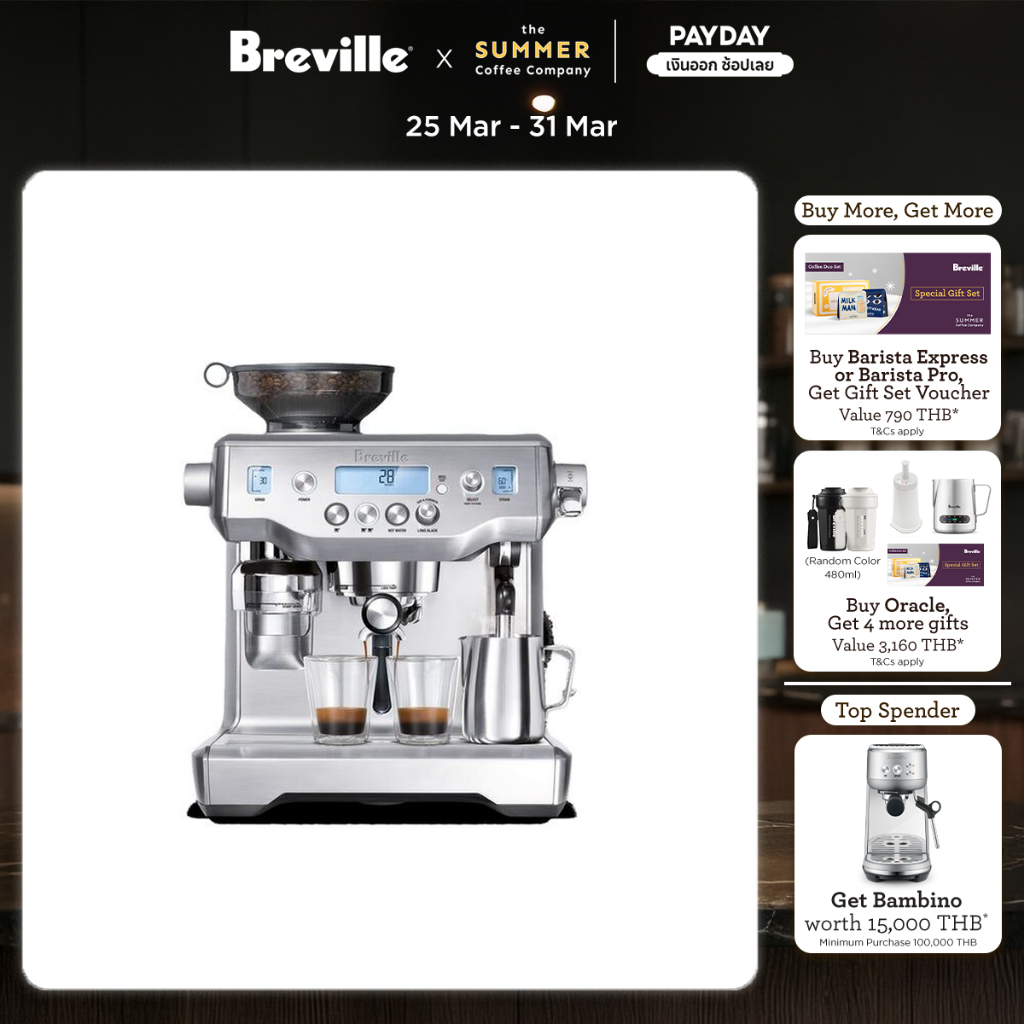 Breville The Oracle Coffee Machine เครื่องชงกาแฟ BES980